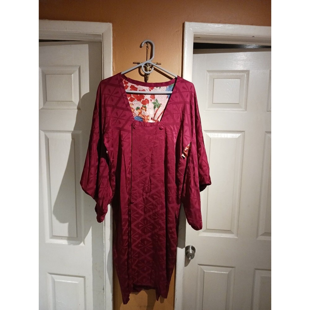 Vintage Japanese Square Neck Michiyuki Haori Kimono Jacket. Size M